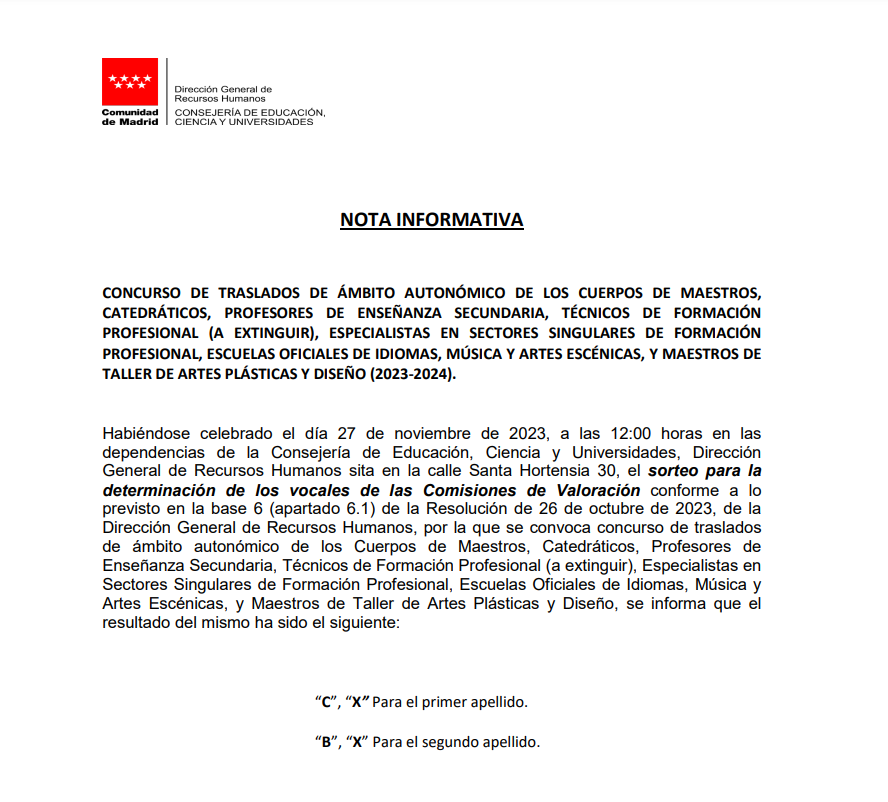 sorteo